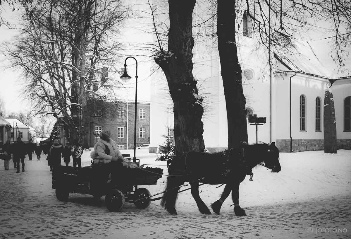 Med hest og slede i gamlebyen