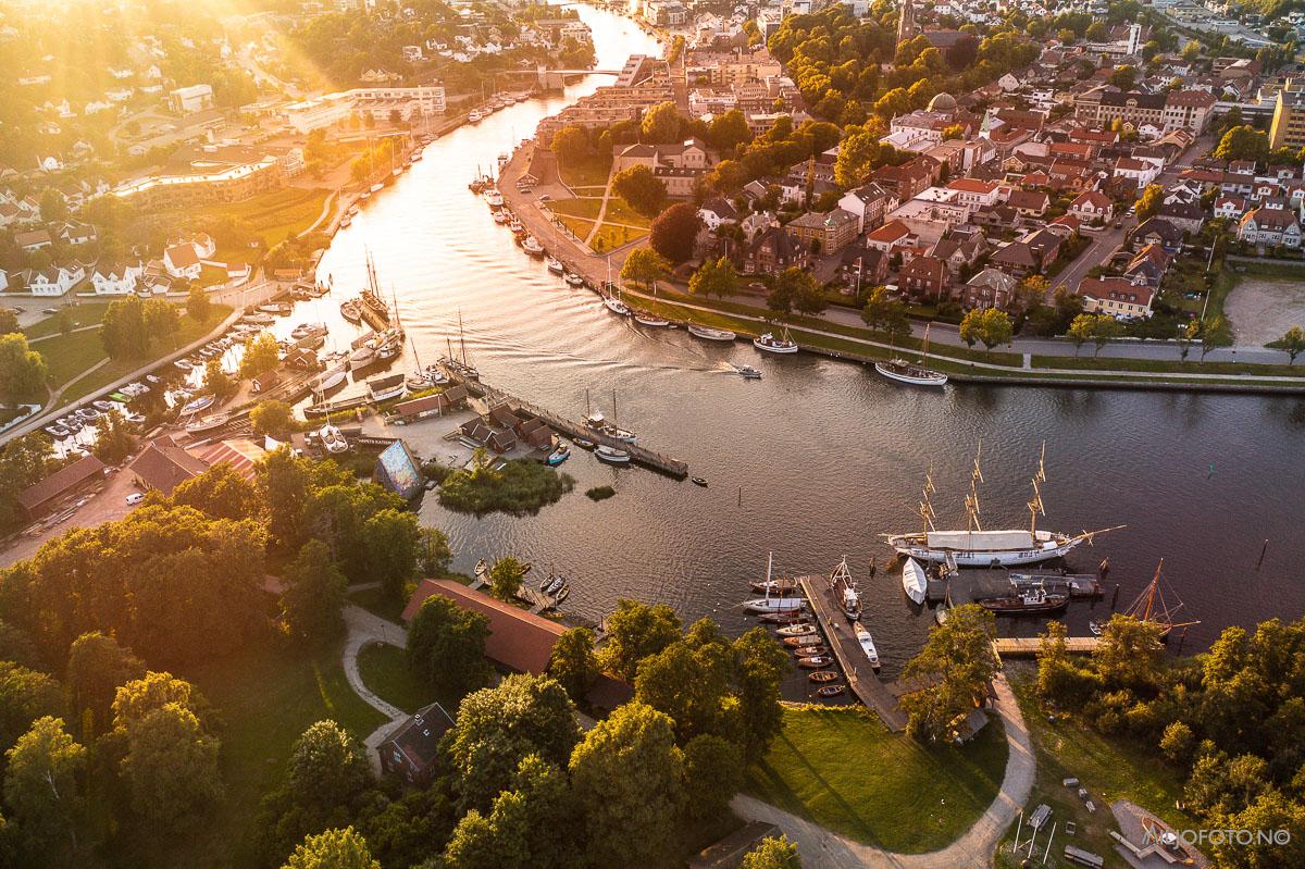 Solnedgang over Fredrikstad