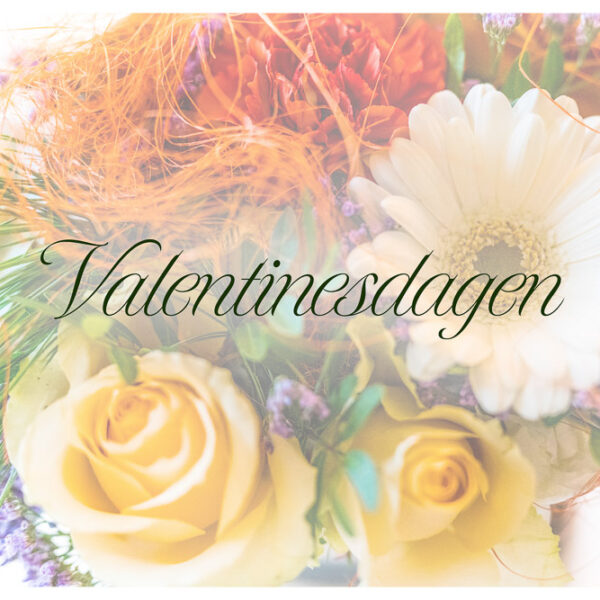 Valentinesdagen med blomster